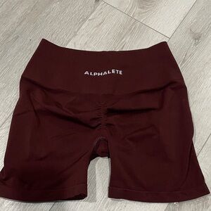 Alphalete Women's Deep Red Bike Shorts